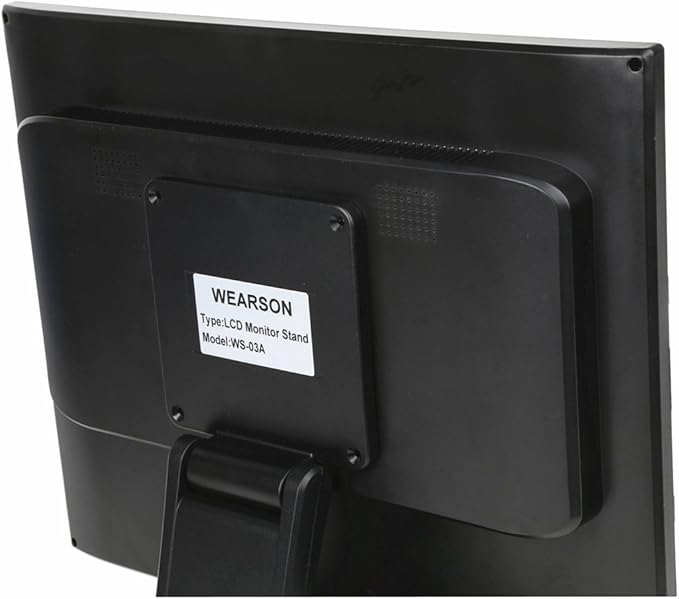 WEARSON WS-03A Adjustable LCD TV Stand Folding Metal Monitor Desk Stand With VESA Hole 75x75mm&100x100mm