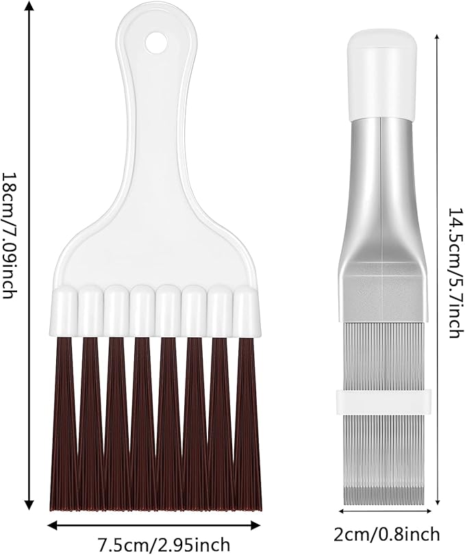 Boao Air Conditioner Condenser Fin Comb, Fin Cleaning Brush Air Conditioner Coil Cleaner Refrigerator Coil Cleaning Whisk Brush Evaporator Radiator Repair Tool(6 Pieces)