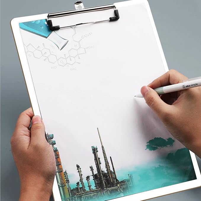 Dry Erase Clipboards, HERKKA 32 Pack Hardboard Office Whiteboard Clipboards Low Profile Clip Standard A4 Letter Size, ECO Friendly, Size 12.5 x 9 Inch
