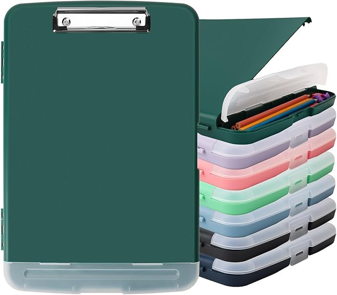 SFLHHDM Clip Boards 8.5x11 with Storage, Heavy Duty Storage Clipboard, Nursing Clipboards Folder with Pen Holder, Clipboards with Low Profile Clip, Nurse Clipboard Binder Case for Classroom