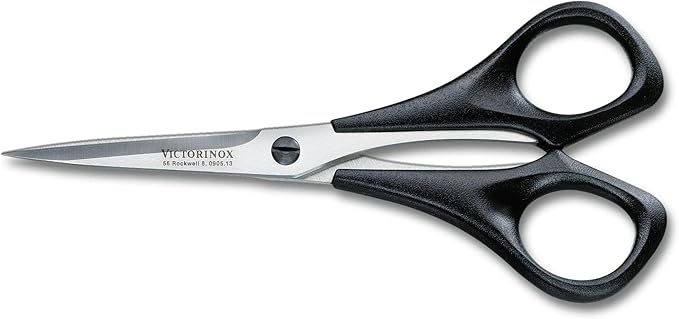 Victorinox, Scissors, Professional Household and Professional Scissors, Extra Sharp Blade, 13 cm, Robust Plastic Handle, Stainless Steel, Metal