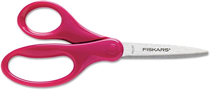 Fiskars 7" Student Scissors for Kids 12-14 - Scissors for School or Crafting - Back to School Supplies - Color May Vary