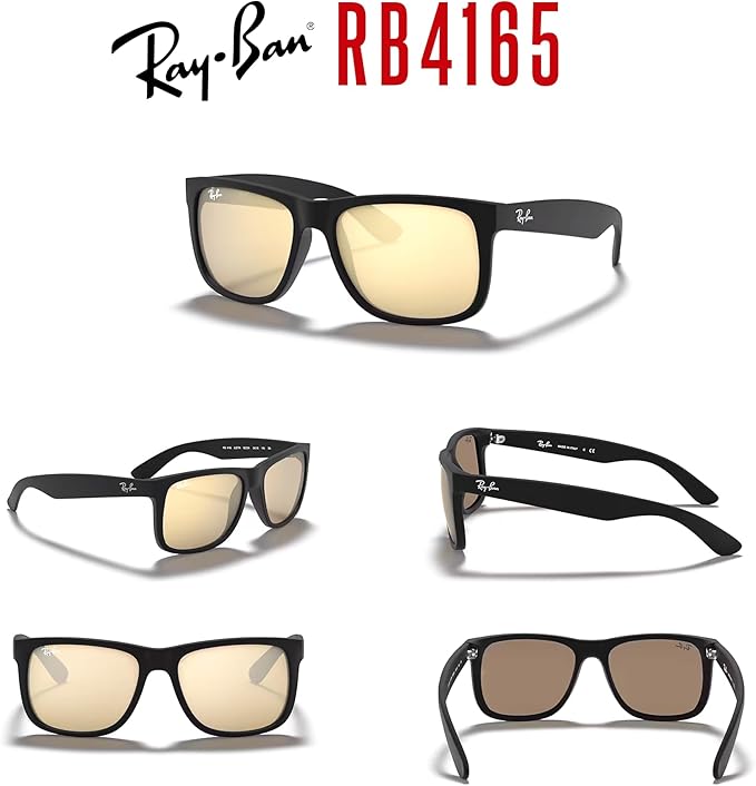 Ray-Ban RB4165 JUSTIN Sunglasses For Men For Women+BUNDLE with ACCESSORY EYEWEAR KIT