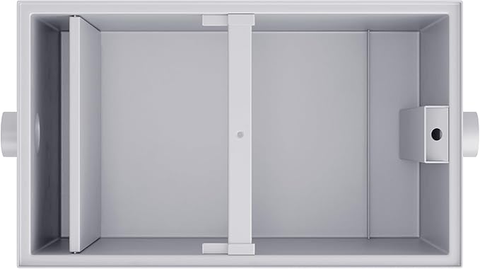 14 LB Commercial Grease Interceptor 7 GPM, Grease Trap with 2" Non-Threaded Connections, perfect ofr Kitchen, Restaurant, Hotel, Bar, Cafe, School