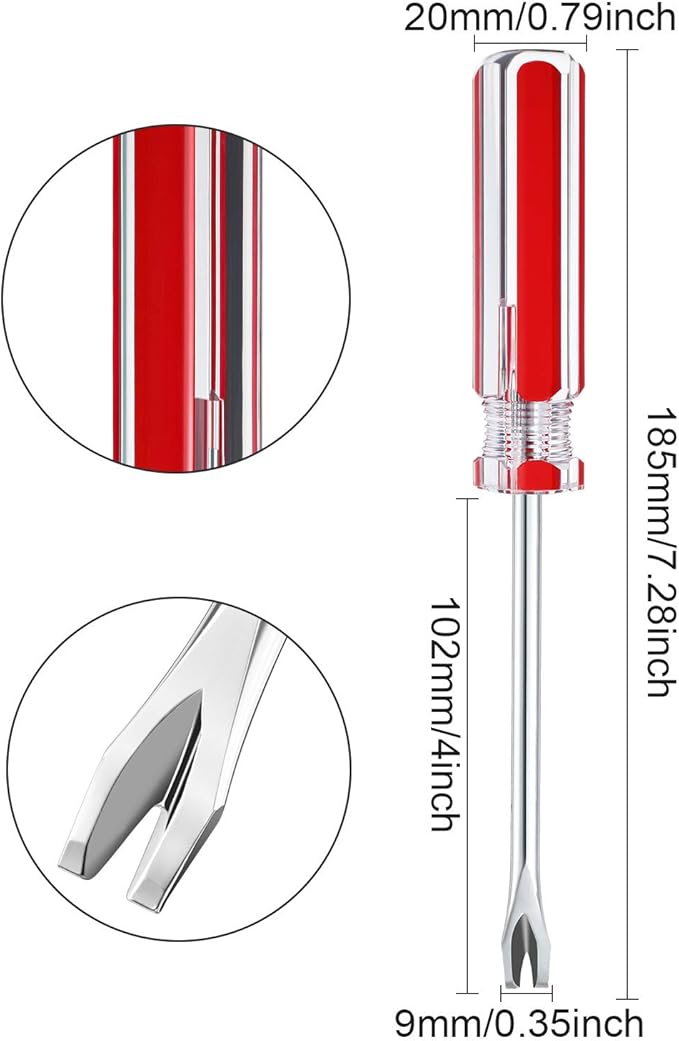 3 Packs Tack Lifter 3 mm U Tip Nail Staple Rivet Tack Puller Screwdriver Upholstery Staple Remover Tool for Furniture