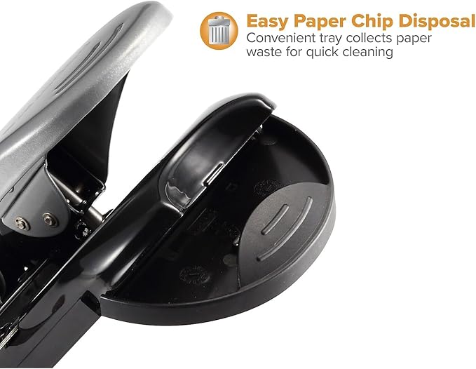 Paperpro-Bostitch 2340 Indulge 2-Hole Punch, 40-Sheet Capacity, Black/Silver