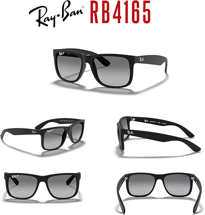 Ray-Ban RB4165 JUSTIN Sunglasses For Men For Women+BUNDLE with ACCESSORY EYEWEAR KIT