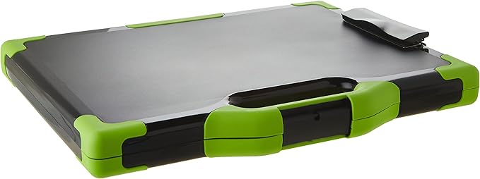 Officemate Carry All Clipboard Storage Box,Letter/Legal Size,Black & Green (83325),(Pack of 6)