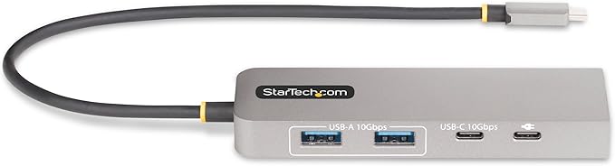 StarTech.com 3-Port USB-C Hub, 2.5 Gbps Ethernet, 100W PD Pass-Through Port, USB 3.2 10Gbps, 2X USB-A/1x USB-C, Portable Hub
