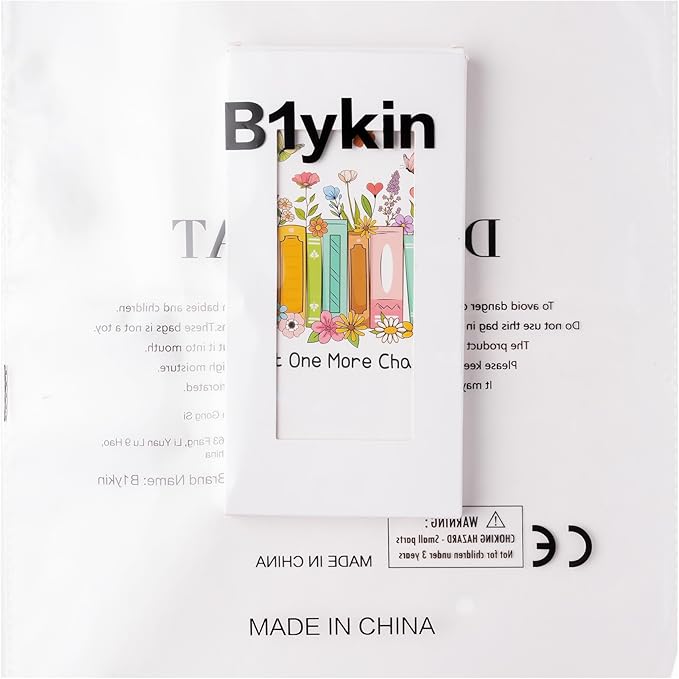 B1ykin Cute Sticky Notes Set - Just One More Chapter Self-Stick Notes Pad, 550 Sheets Writing Memo Pages Sticky Notepad for Teacher Appreciation Gift, School Office Party Favors Supplies (Wildflower)
