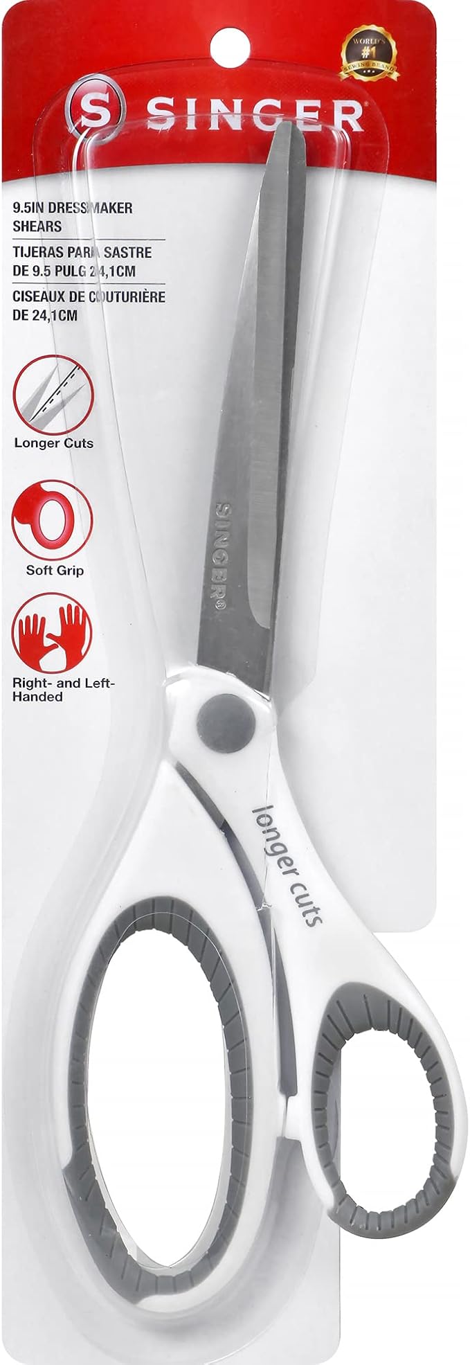 SINGER Fabric Scissors, 9.5" Dressmaker Shears with Comfort Grip Handles
