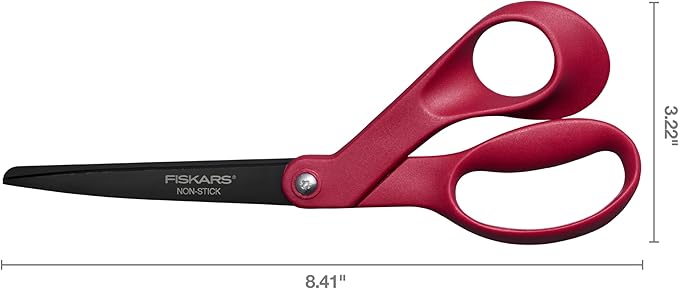 Fiskars® Non-stick Explore Collection Scissors, Wild Cherry (8 in.)