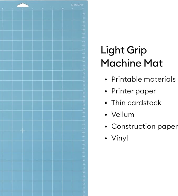 Cricut LightGrip Cutting Mats 12in x 24in, Reusable Cutting Mats for Crafts with Protective Film, Use with Printer Paper, Vellum, Light Cardstock & More for Cricut Explore & Maker (3 Count)