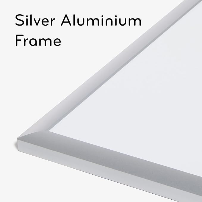 U Brands Magnetic Dry Erase Board White Board, 24" x 18", Silver Aluminum Frame, Includes Marker