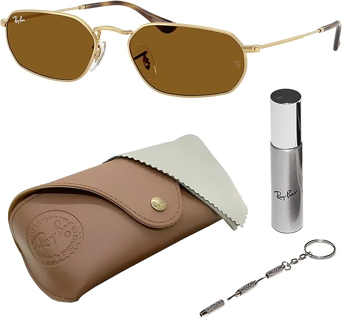 Ray-Ban RB3947 Square-Round Shaped Sunglasses for Men & Women with Official RAYBAN Eyewear Kit – Classic Timeless Design
