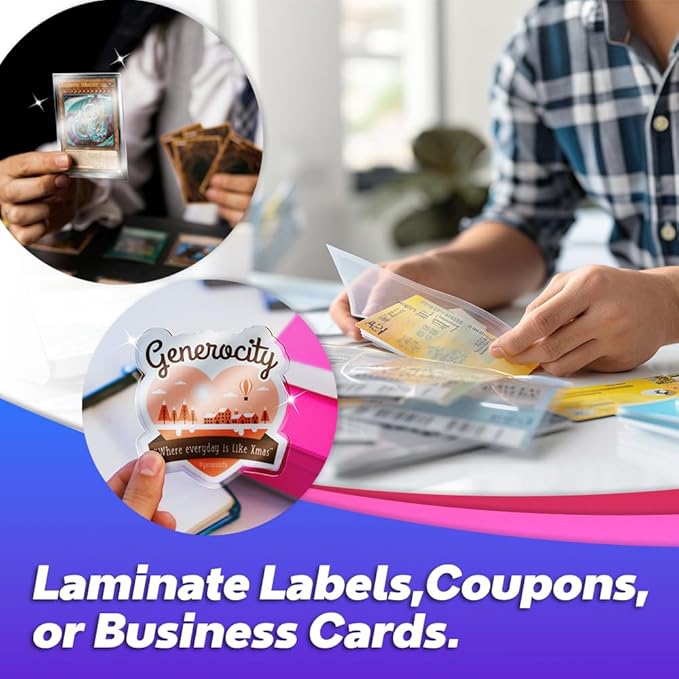 Self Adhesive Laminating Sheets 12.3x17.1 inch, 20 Pack, 4mil Thickness, No-Machine Needed, QuickPeel, Instashield, Stick&GO (20 Sheets, Menu Size 4mil)
