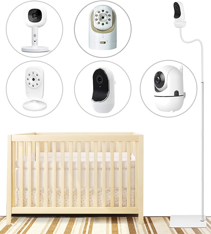 Baby Monitor Floor Stand Compatible with Hellobaby ,Infant Optics,Nanit Pro, Owlet Cam/Cam 2 Baby Monitor, Adjustable Height 67",Also fit for Cameras with 1/4 Thread Connection,Universal Camera Stand