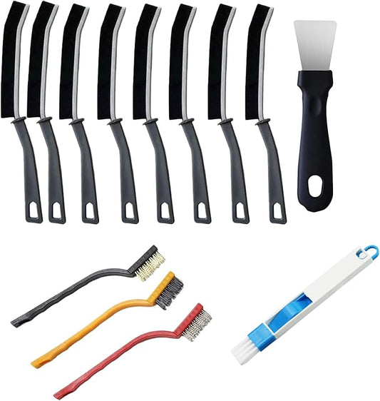 13 Pcs Crevice Cleaning Brush Tools Thin Hard Bristle Gap Brushes Small Spaces Cleaning Supplies for Bathroom Shower Bottle Corner Grout Kitchen Toilet Cup Sink Window Track Narrow Crevice Tool