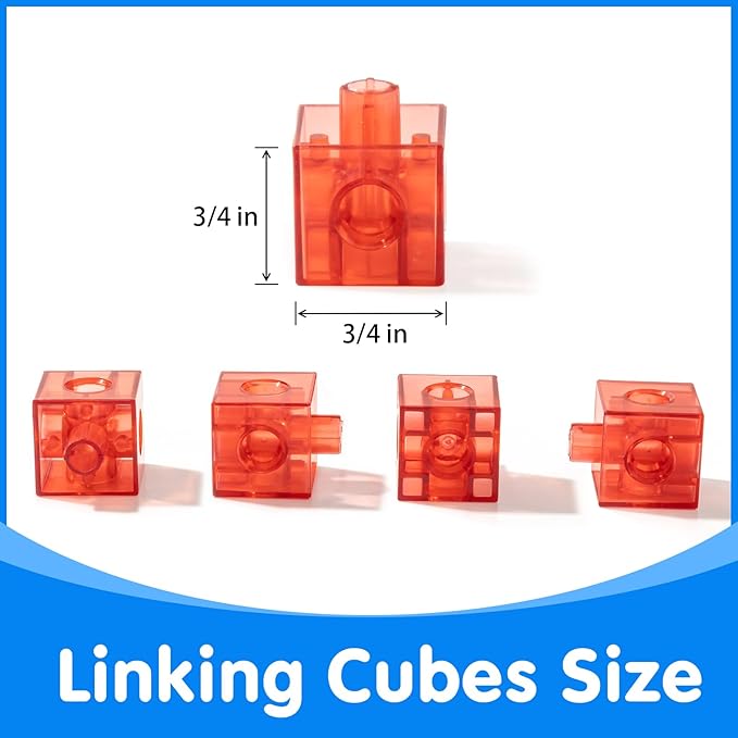 Translucent Linking Cubes – Engaging Math Toy, Light Table Manipulatives, Math Blocks for Early Learning and Creative Play