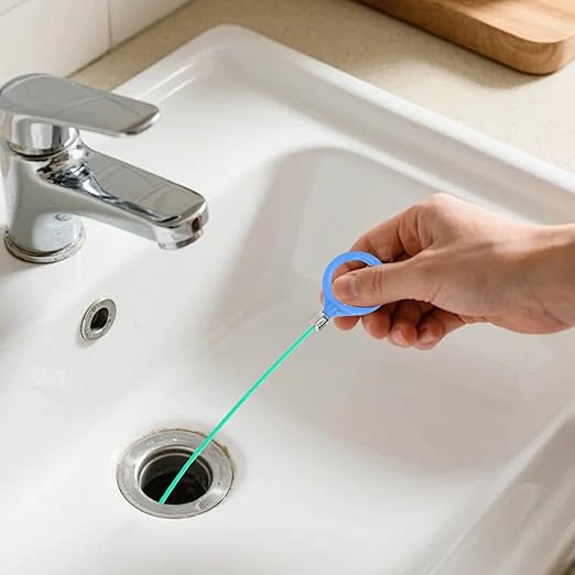 5Pcs Drain Snake, 51 Inch Flexible & Bendable Sink Drain Clog Remover Tool, Effective Toilet Snake for Kitchen Sink, Bathroom, Shower, Sewer Hair Clog Remover
