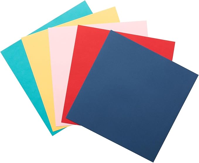 Smooth Cardstock 12x12 Paper - Colored Craft Paper for Die Cutting, Card Making, Scrapbooks - 60 Heavy Duty Sheets, 10 Unique Colors, 80lb (216gsm), Solid Core - Jewel Tones