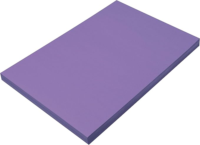 Prang (Formerly SunWorks) Construction Paper, Violet, 12" x 18", 100 Sheets