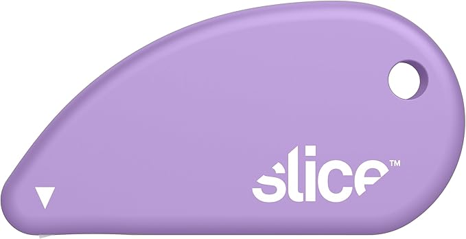 Slice Micro Safety Cutter | Safe Ceramic Box Cutter Lasting 11x Longer than Metal | Keychain Box Opener | Combo Pack | Sky + Lavendar