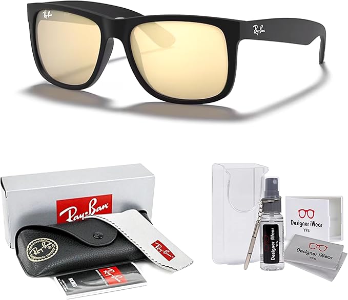 Ray-Ban RB4165 JUSTIN Sunglasses For Men For Women+BUNDLE with ACCESSORY EYEWEAR KIT