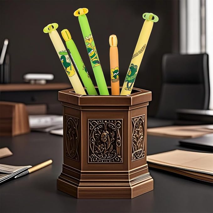 Gel Pens 5-Pack Quick-Dry Smudge-Resistant Ink, Writing Tools for School, Office, Creative Projects | Aesthetic Gift Set for Students/Teachers/Nurses/Professionals (Green)