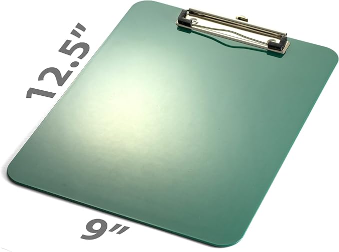 Officemate Recycled Plastic Clipboard, Letter Size, Green, Pack of 6 (83084)