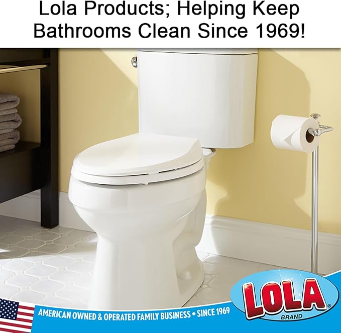 Toilet Brush and Holder Set, by LOLA, 2 Pack, Classic Version, Durable Bristles for Deep Cleaning, w/Compact Space Saving Storage Holder