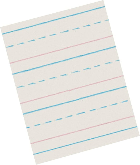 School Smart Zaner-Bloser Writing Paper, Handwriting Practice Lined Paper, Grade 3 to 4 Learning, 3/8 Inch Rule, 8 x 10-1/2 Inches, 500 Sheets
