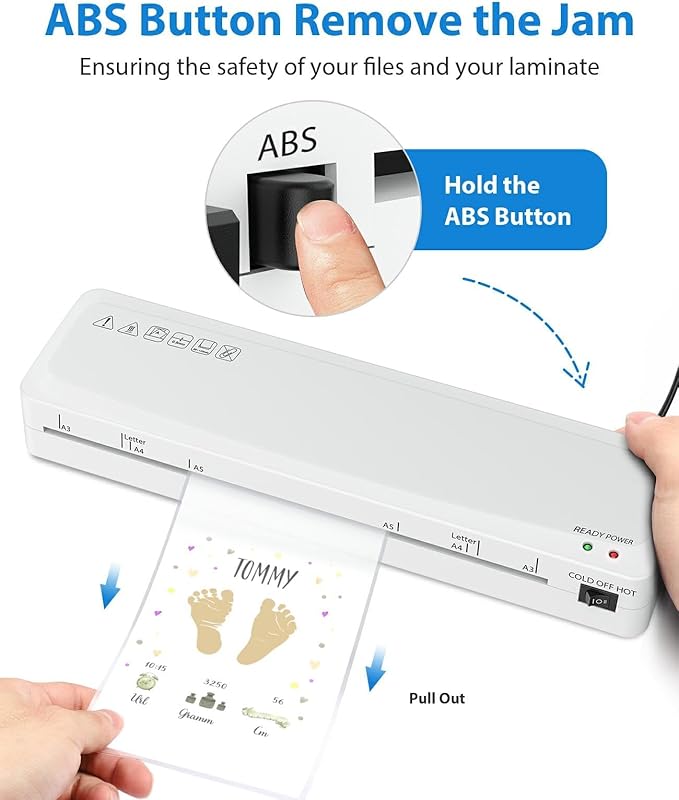 Laminator Machine, Sweleke A3 Laminating Machine with 5 Laminating Sheets, 11x 17 Thermal Lamination Machine for Home, 13 Inch Laminator Machine Hot and Cold for School Office Use