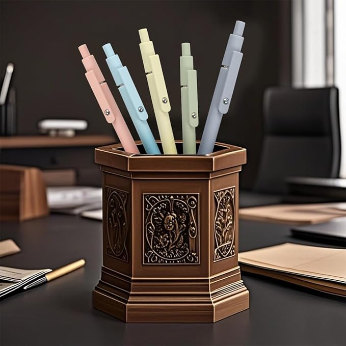 5-Pack Gel Pens Ballpoint Smooth Writing Pens No smudge 0.5mm Gel Pens Fine Point for School Office Gift for Students/Teachers/Nurses/Professionals (Morandi Color)