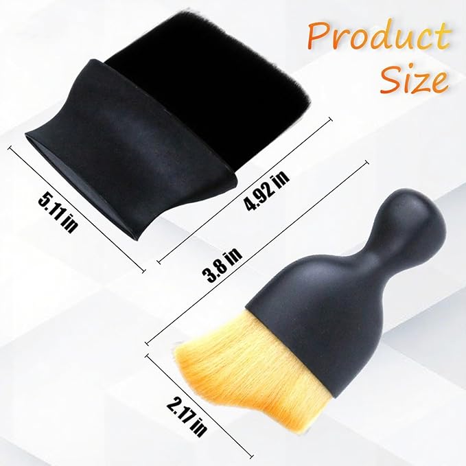 4 Pcs Auto Interior Dust Brush Set Soft Bristles Detailing Brush Dusting Tool Car Interior Cleaning Soft Brushes Duster for Automotive Dashboard, Air Conditioner Vents, Keyboard Dust Removal(Black)