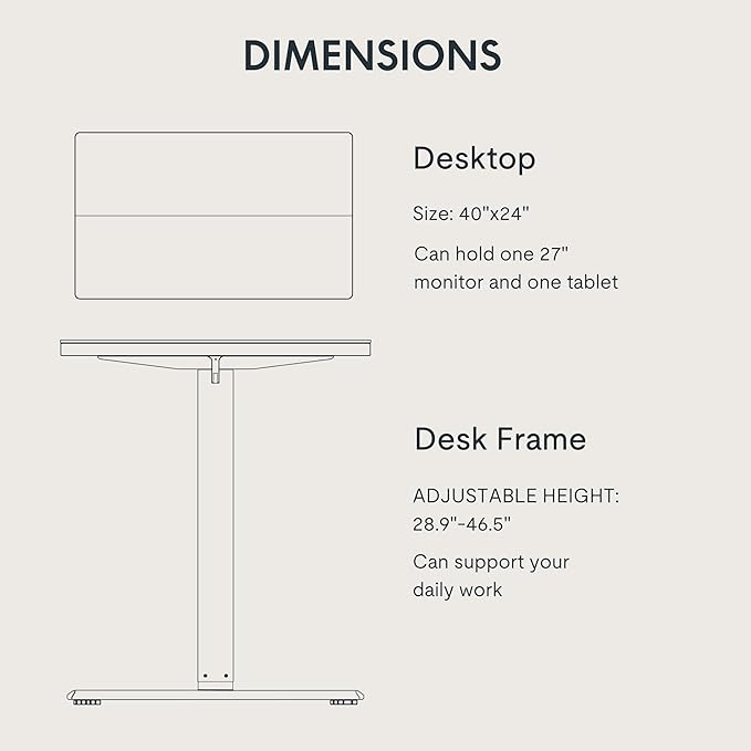 FLEXISPOT 40x24 Inch Electric Height Adjustable Standing Desk for Home & Office, Splice Board Desk for Computer Workstation, Study, or Creative Setup, Maple