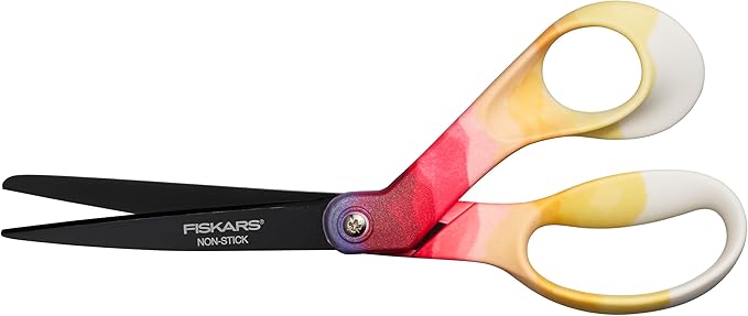 Fiskars Explore Scissors, Non-Stick Blades, Design Collection, Daybreak, 8 Inches