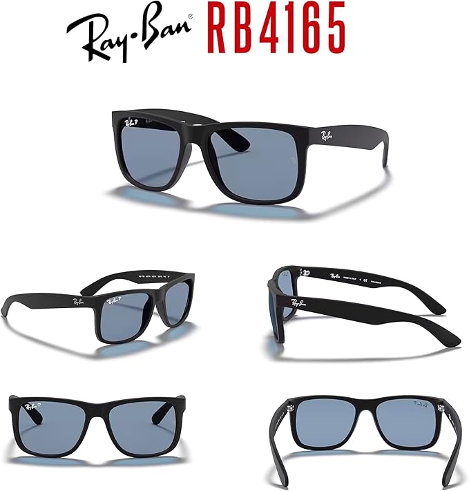 Ray-Ban RB4165 JUSTIN Sunglasses For Men For Women+BUNDLE with ACCESSORY EYEWEAR KIT