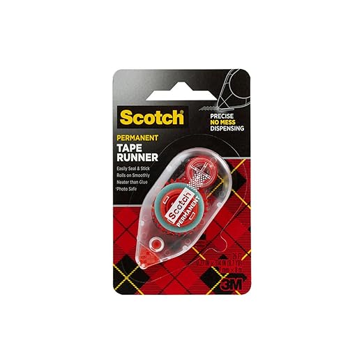 Scotch Double Sided Tape Runner, 0.27 in x 26 ft., Perfect for Holiday Crafts, Gifts, and DIY, (Pack of 2)