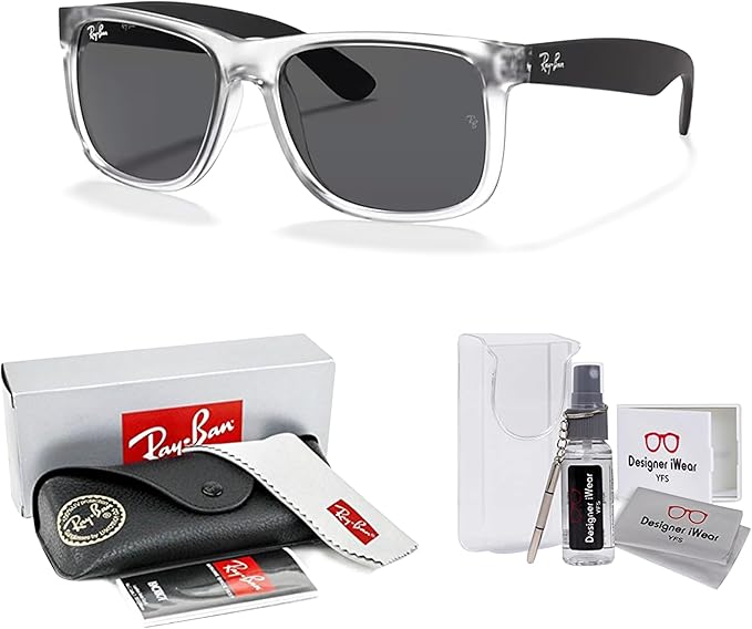 Ray-Ban RB4165 JUSTIN Sunglasses For Men For Women+BUNDLE with ACCESSORY EYEWEAR KIT