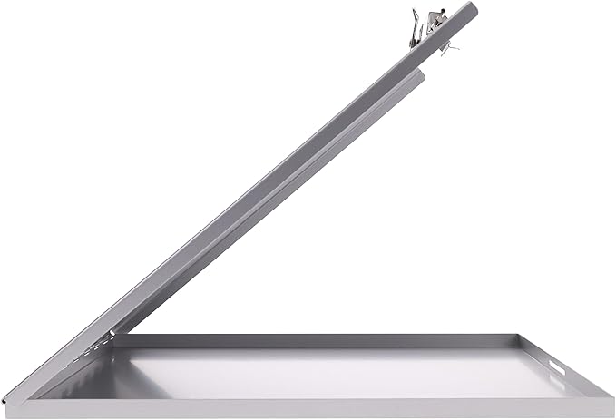 Saunders Slim Metal Clipboard with Storage, Silver Single Layer Nursing Clipboard Folio, Letter Size Paper Organizer, Steel Clip with Locking Latch, Form Holder for Office, School & Work - Made in USA