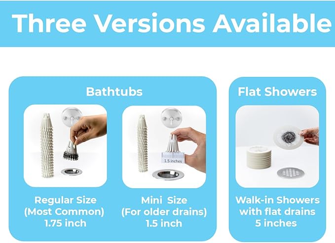 Disposable Mini HairClaw 20 Pack | Extra Small Bathtub Hair Catcher Strainer Trap for 1.5 inch Tub Drain | Eco-Friendly Bioplastic