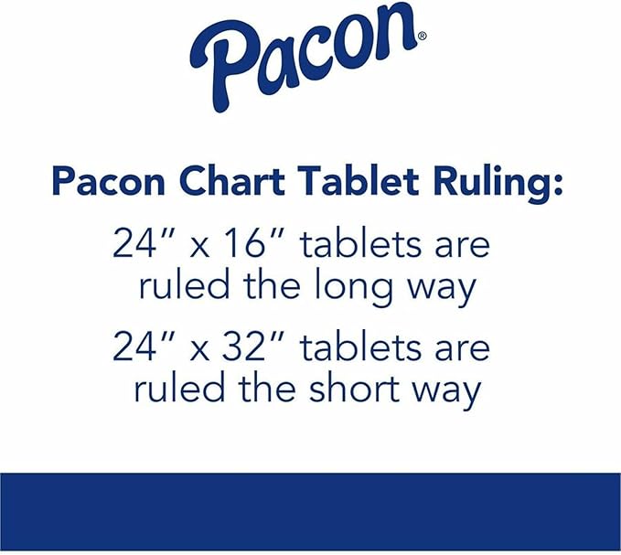 Pacon® Chart Tablet, 24" x 32", 1" Ruled, 25 Sheets