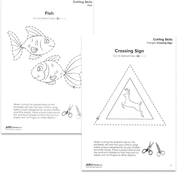 Bulk ABC Mouse Workbook Set - 6 Activity Book Bundle Letters Phonics, Sight Words, Scissor Skills, Shapes, Ages 3 4 5 6 Pre-K Kindergarten Educational Learning