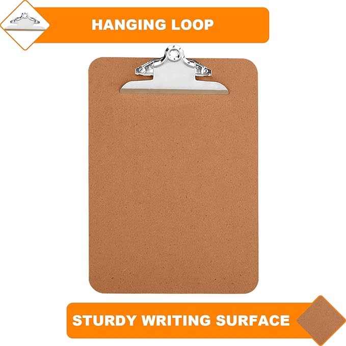 Clipboards, HERKKA 15 Pack Hardboard Office Clipboards Butterfly Clipboards Standard A4 Letter Size, ECO Friendly