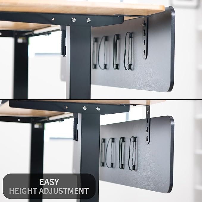 VIVO Laminate 59 x 12 inch Modesty Panel for Office Desk, 3 Configuration Options, Cable Management Organizer, Black, PP-LM60-B