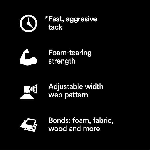 3M Foam Fast 74 CA Spray Adhesive Low VOC <25%, Orange, Net Wt 19.0 oz