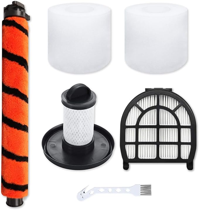 Leemone Replacement Parts for Shark LZ600 LZ601 LZ602 LZ602C APEX UpLight Lift-Away DuoClean Vacuum Cleaner, 1 Post & 1 Pre-Motor Filters, 2 Foam Filters, 1 Soft Brush Roll