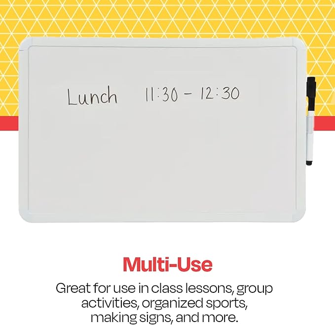 School Smart Dry Erase Board, 11 x 17 Inches, White