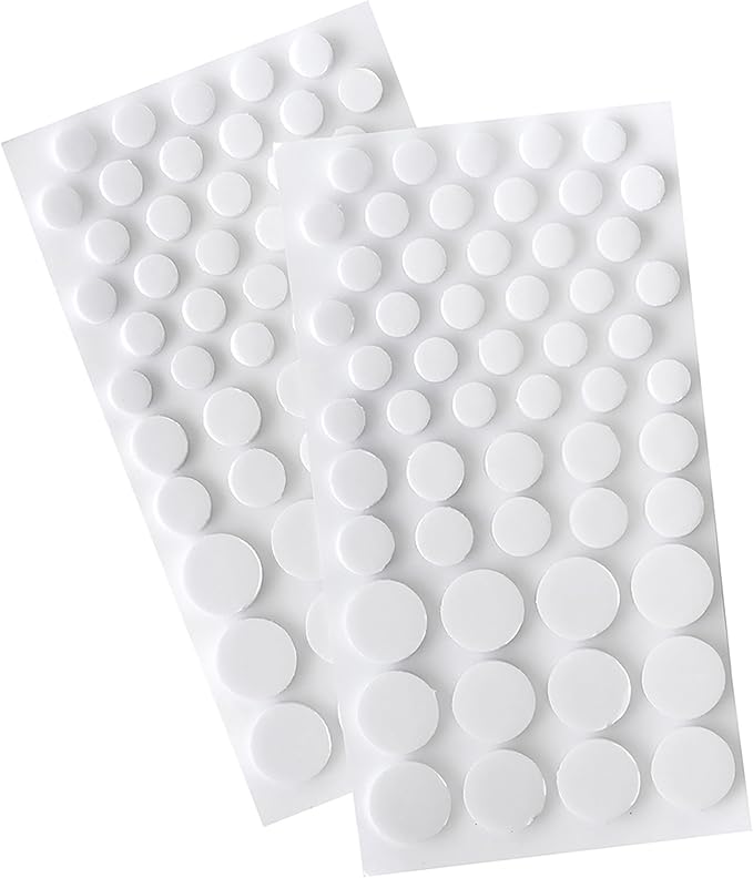 American Crafts Sticky Thumb Dimensional Adhesive Foam 275/Pkg-White Dots, Assorted Sizes